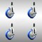 Service Caster 5 Inch 316SS Blue Poly Swivel 1-1/8 Inch Expanding Stem Caster Set Brake SCC SCC-SS316EX20S514-PPUBBLUE-TLB-118-4 - alternate 1